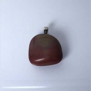 Gemstone Pendant Brown Red Jasper 1”